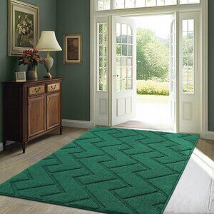 Indoor Rubber Backing‎ Non Slip Rug Evergreen 36"x59